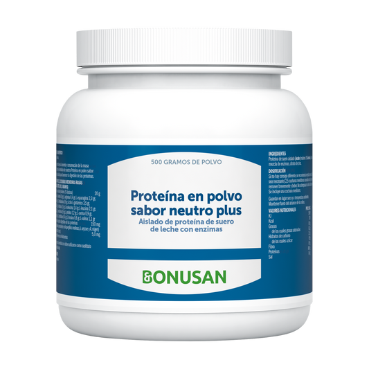 Proteina en Polvo Sabor Neutro 500 gr | Bonusan - Dietetica Ferrer