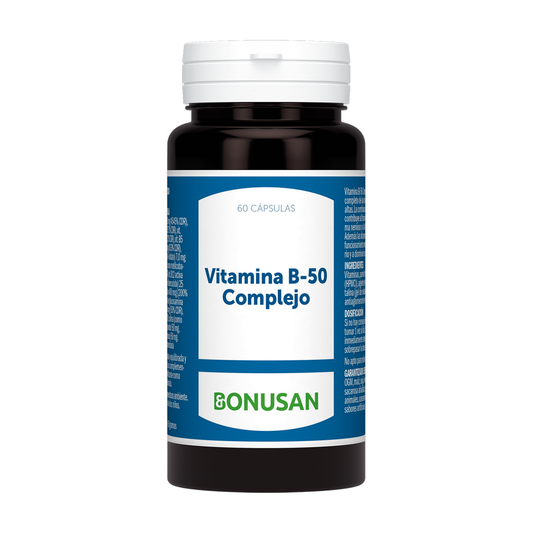 Vitamina B 50 Complejo 60 Capsulas | Bonusan - Dietetica Ferrer