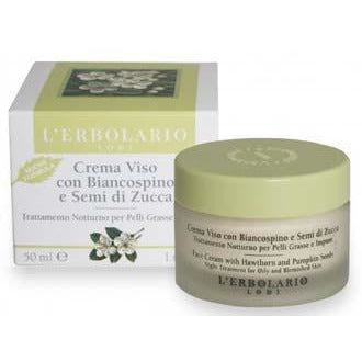 Crema Cara al Espino Blanco y Semillas de Calabaza 50 ml | L’Erbolario - Dietetica Ferrer