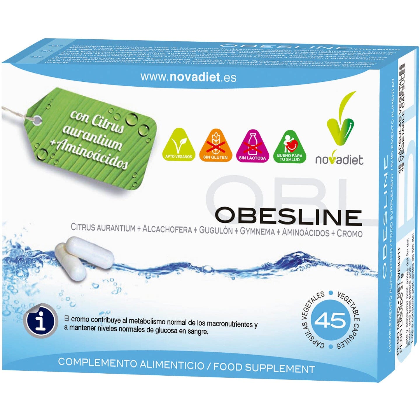 Obesline 45 cápsulas | Novadiet - Dietetica Ferrer